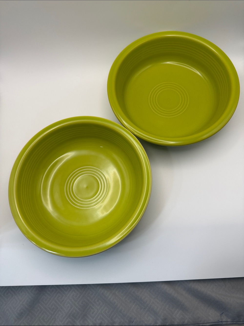 Fiesta Lemongrass Green Ceramic Serving Cereal Soup Bowls Set of 2 HLC USA 7”